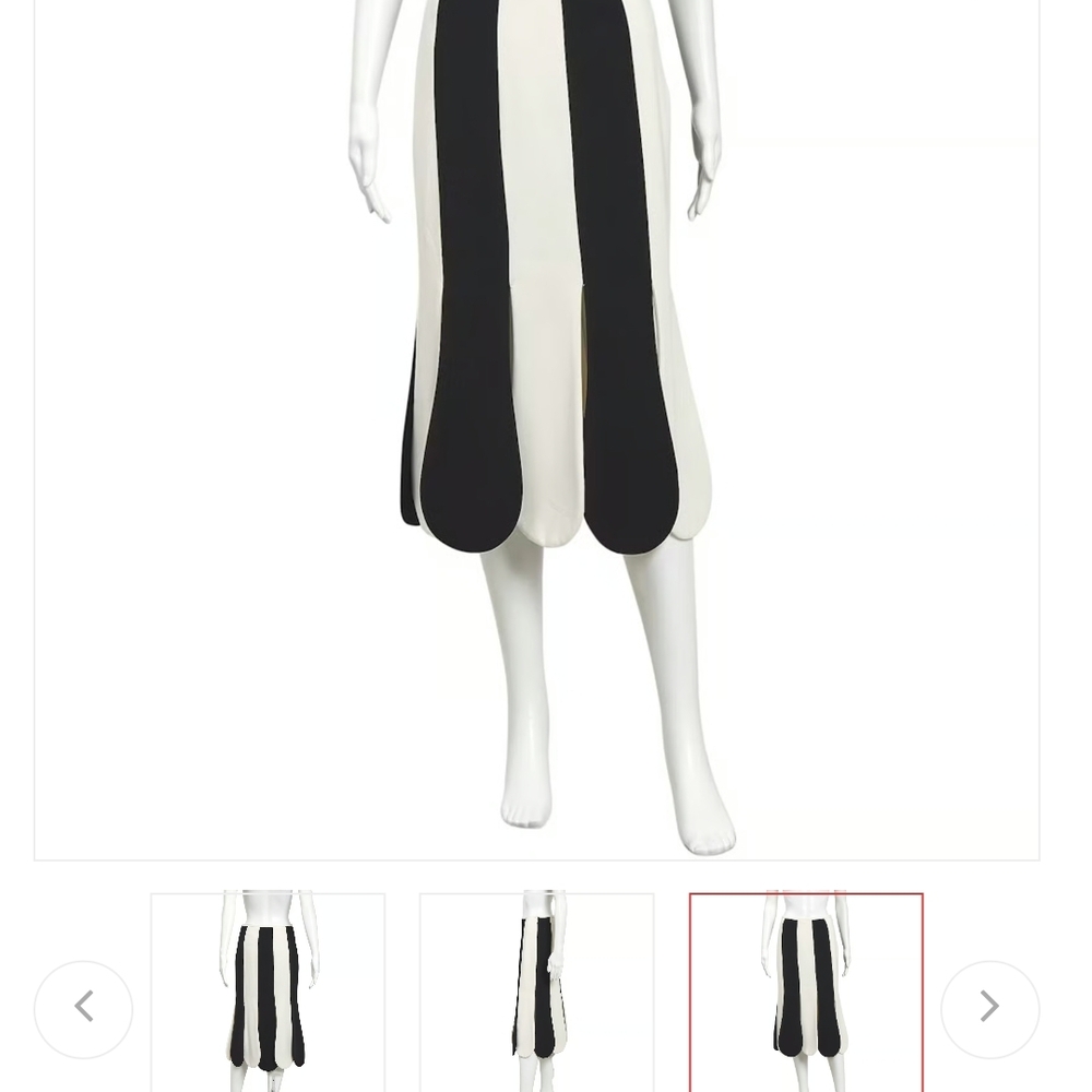 Victoria Beckham For Target Black and White Women's Skirt, Size 18w